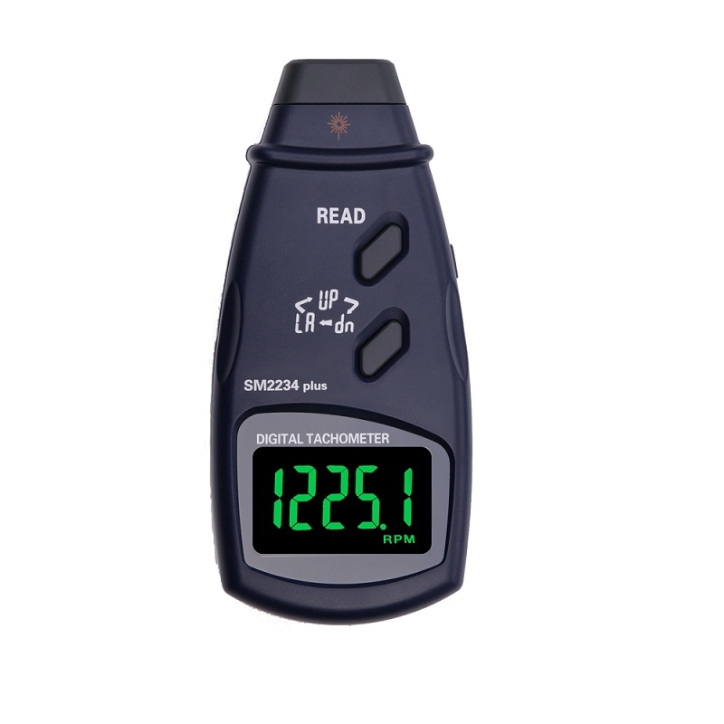 SM2234PLUS Digital Photo Tachometer with 5-digit LCD Display for 2.50~99999 r/min Range and 0.8s Sampling Time