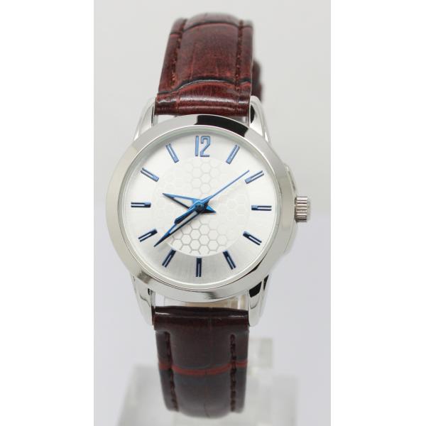 Quartz Couple Alloy Wrist Watch Classic White With PU Leather Band