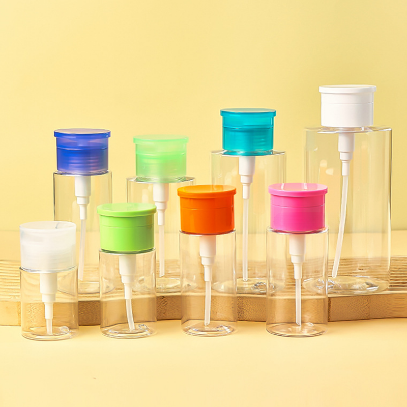 Cosmetic PET Containers Cosmetic Packaging For Nail Polish liquid Clear bottles