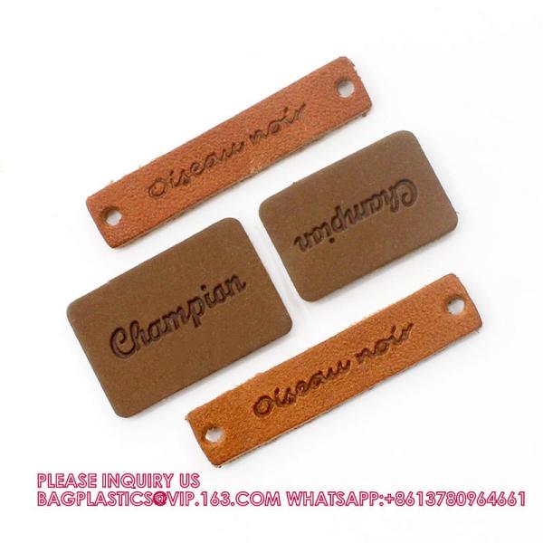 Wholesale Custom Leather Badge Factory Embossed Pu Leather Label Clothing Genuine Leather Patch With Logo