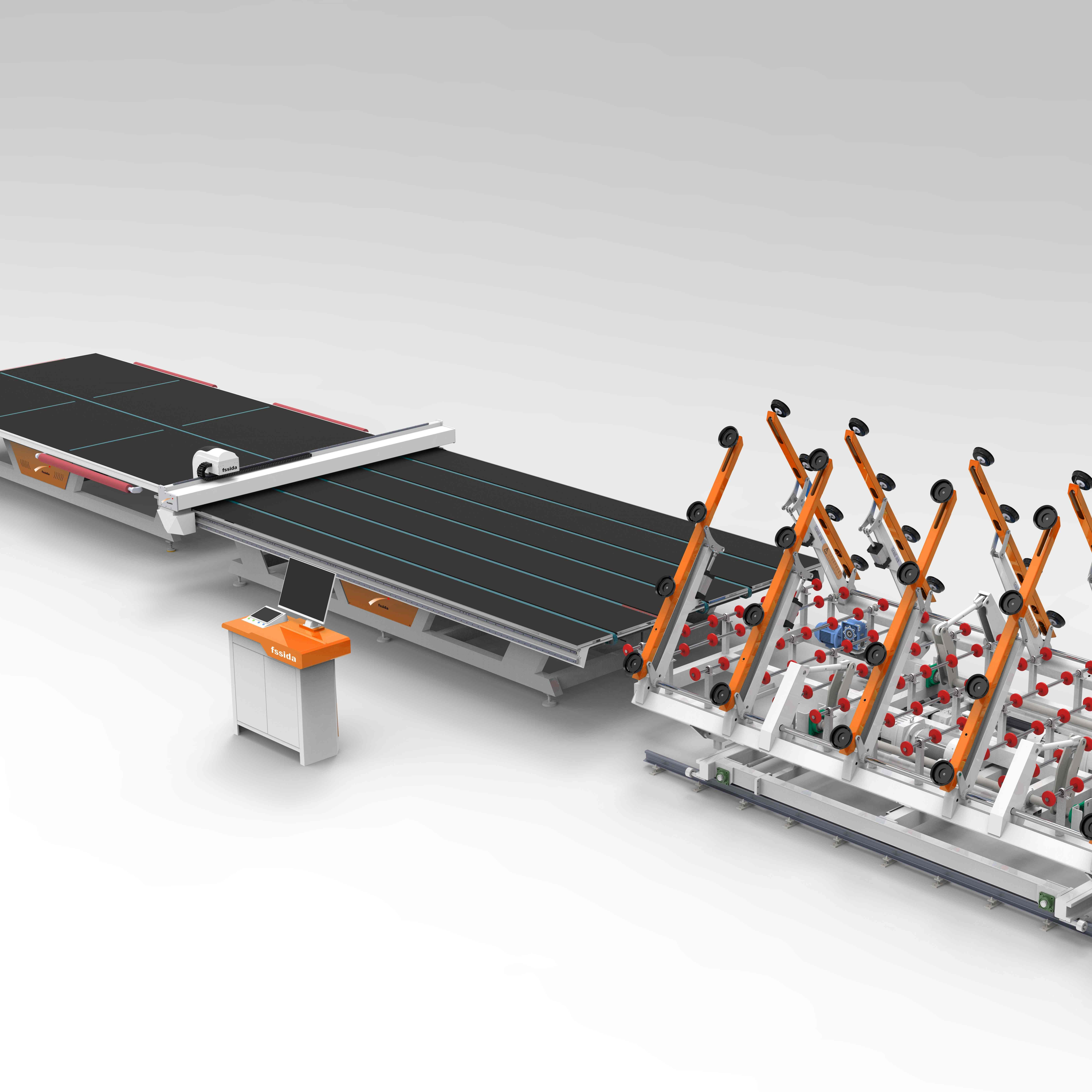 0-30m/min Industrial Glass Cutting Machine 6100*3300mm Automatic Labeling