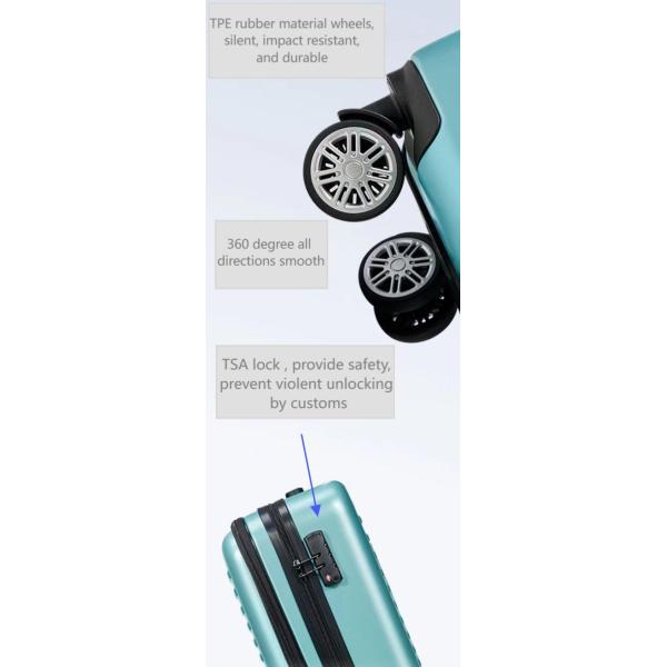 Устойчивый классический компактный твердый багаж с передним открытым карманом