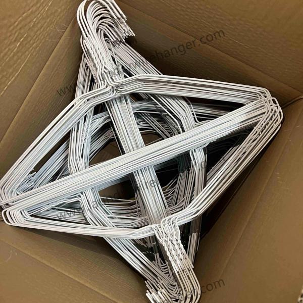 18” Wire Hanger For Laundry, Dry Cleaning - White