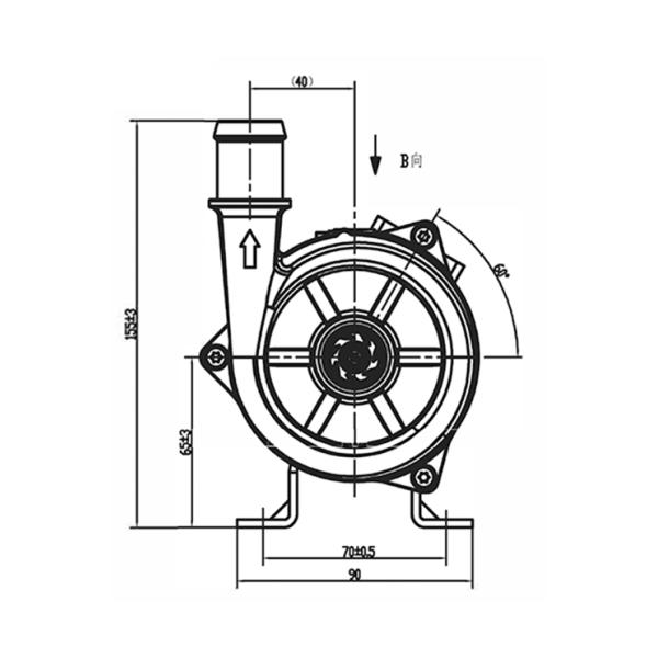 24V Electric Coolant Pump For Electric Dump Truck Coolant Circulation System