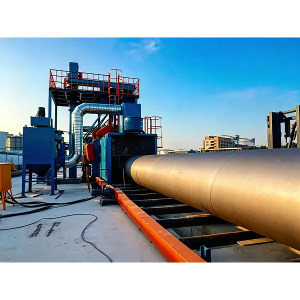 Efficient Sand Blasting Machine for Steel Pipe with Dual-function Internal & External Blasting and High Cleaning Efficiency