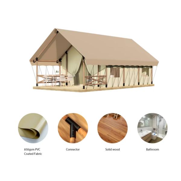 Внешний водонепроницаемый Большой отель Сафари палатка Роскошный Сафари с ванной