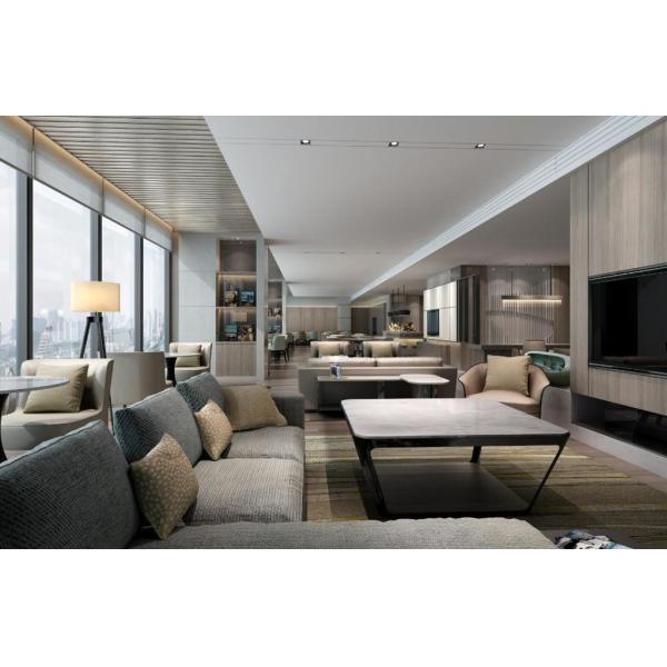 Стены вида изголовья драпирования PU дизайна группы гостиницы Marriott панель ТВ кожаной деревянная