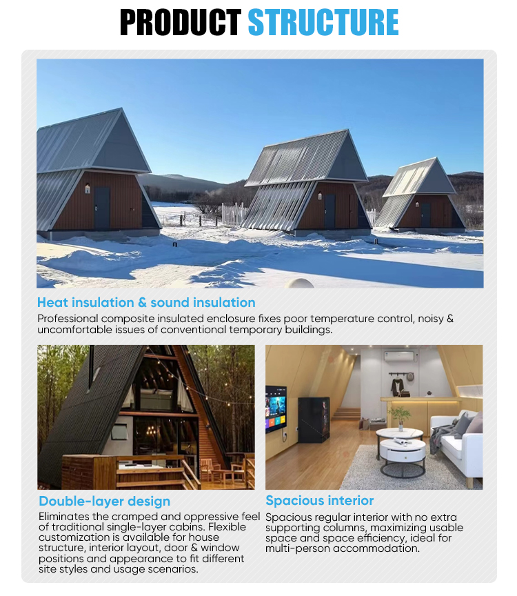 Factory Direct Sale Lightweight Luxury Modern Outdoor Living Steel Structure Modular Bathroom Hotel Yoncheng Wood Frame