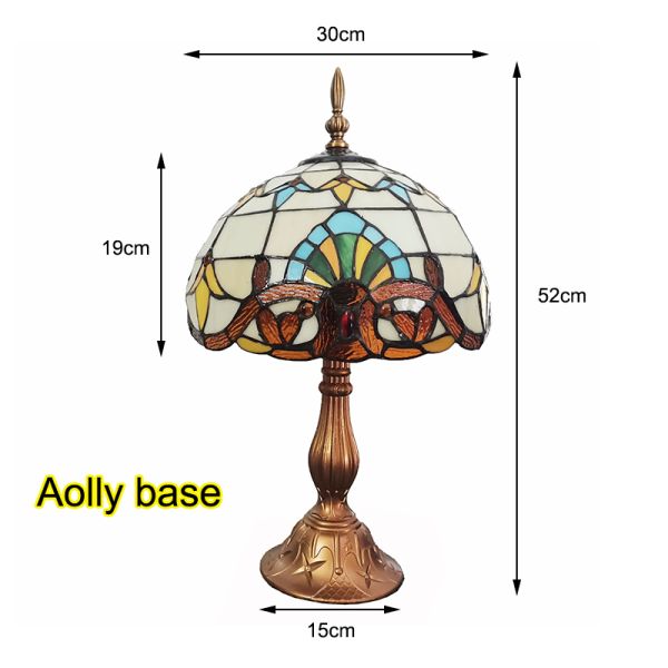 30cm Table Lamp E27 Baroque Bedroom bedside light(WH-TTB-61)