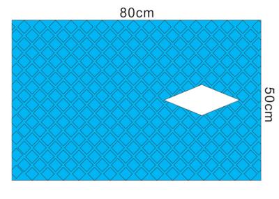 Laparotomy  Disposable Surgical Drapes 75x80 Cm Blue Color Paper Material