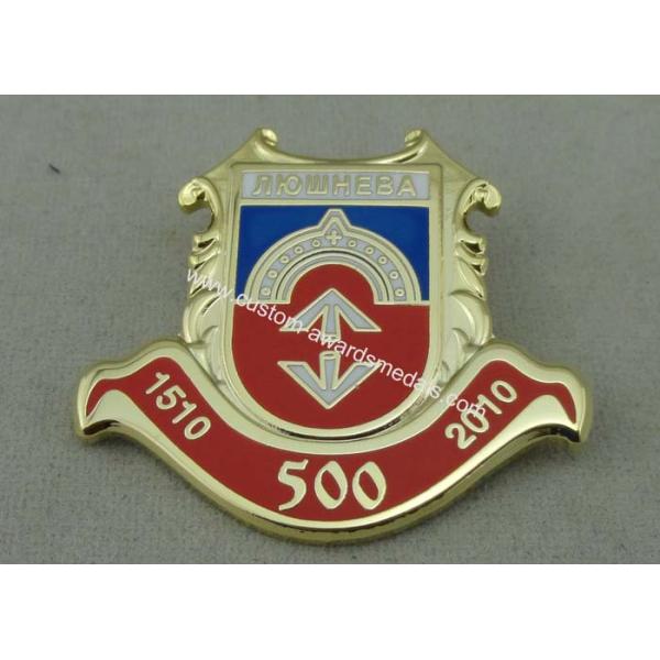 Military Imitation Hard Enamel Lapel Pin Brass Stamped Gold Plating