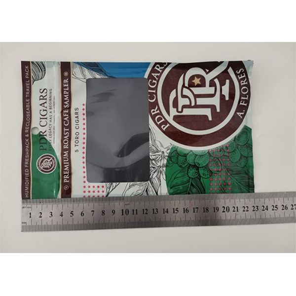 Resealable Custom Plastic Cigar Humidity Ziplock Bags With Display Box