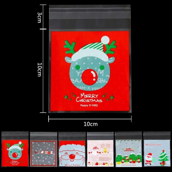 Wholesale high quality Printing opp self adhesive plastic bag for Christmas candy packing