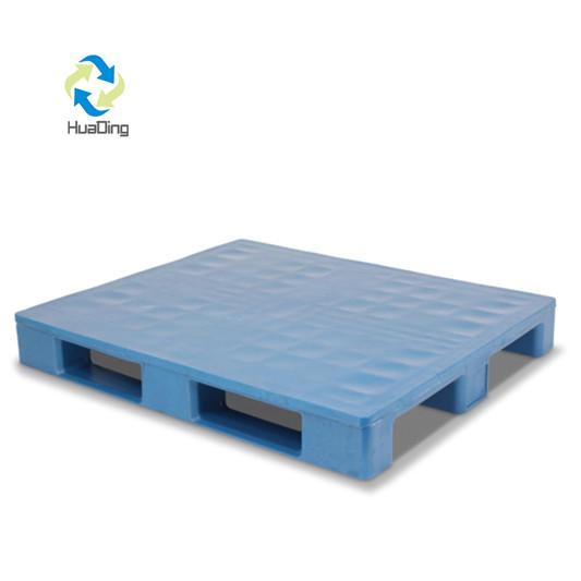 ISO 9001/14001 single face hape steel cheap euro reinforced hdpe plastic pallet made in china hdpe pallet