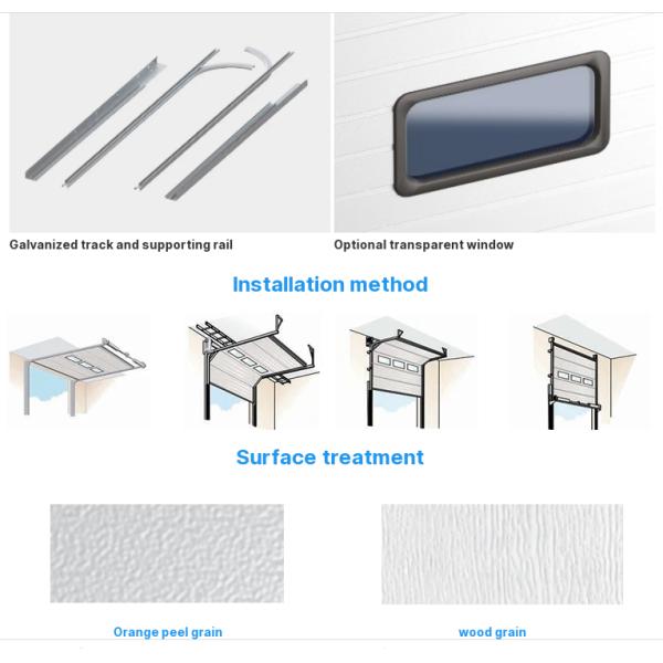 Industrial Commercial Sectional Roll Up Garage Door Vertical Security