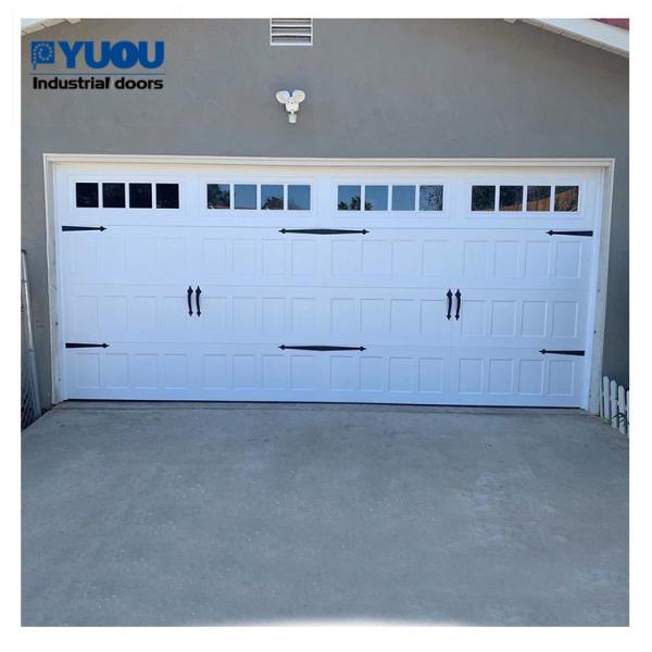 Finished Steel Sectional Garage Doors EPDM Modern Overhead Door 40mm Thickness