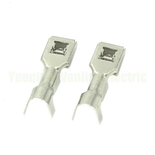 QLW-F-300 6.3mm réceptacle féminin alliage de cuivre étain plaqué estampage terminal en laiton