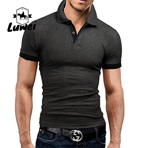 Летние большие хлопчатобумажные футболки короткий рукав с вышитым логотипом