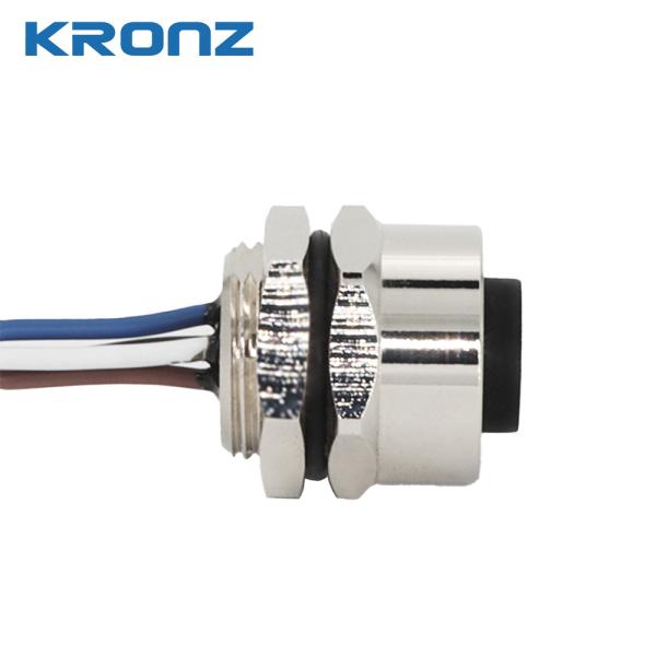 Industrial Female 7/8 Connectors 100 Mating Cycles Circular 4 Pin Sensor Connector