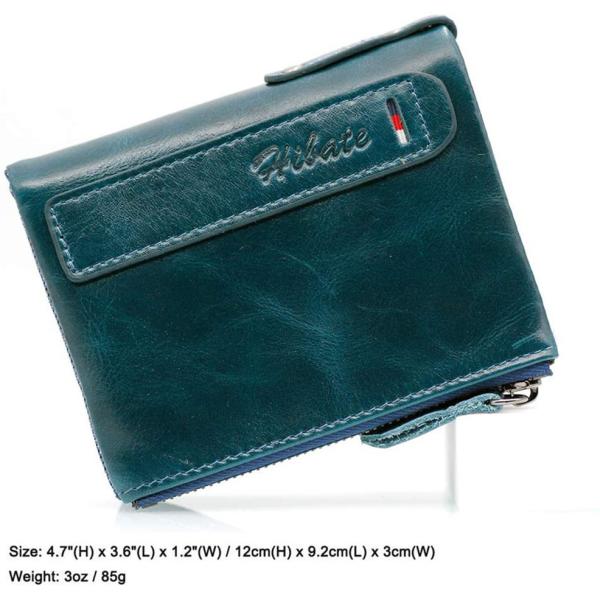 Factory Customized Amazon First Layer Cowhide Wallet Two-Tone Oil Leather Men'S And Women'S New Zipper Wallet With Custom Logo