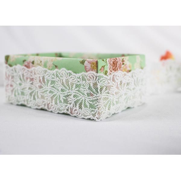 Флористическая Бридал вышитая отделка для платья свадьбы, белая отделка шнурка шнурка сети хлопка