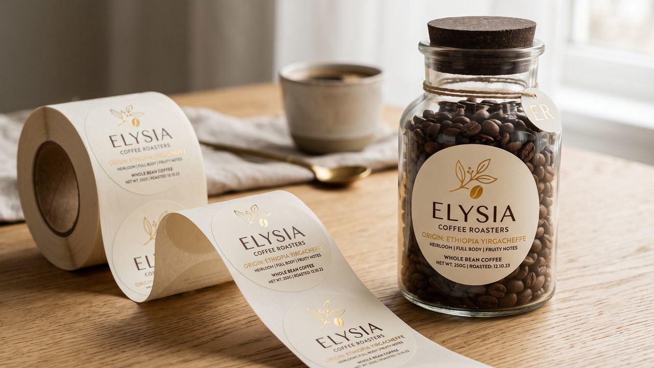 Custom Printing Honey Glass Jars Label Non Residue Sticker Die Cut Label Adhesive Waterproof logo Bottle Jar Food Labels