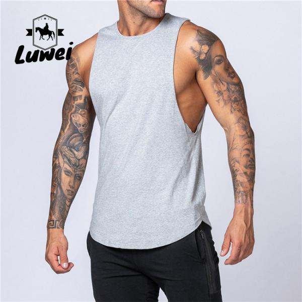 Homens sem mangas Treinamento Tank Top Cortado Hull Bodybuilding Gym Tank Top