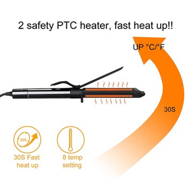 450f Degree Ceramic Mini Hair Curler Wand LCD Iron Waver