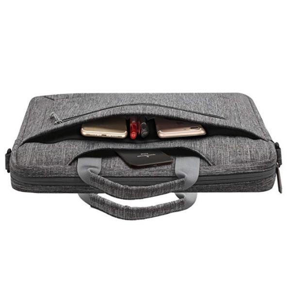 11.6-13.3 Inch  Ladies Laptop Handbag With Adjustable Depth Bottom Grey