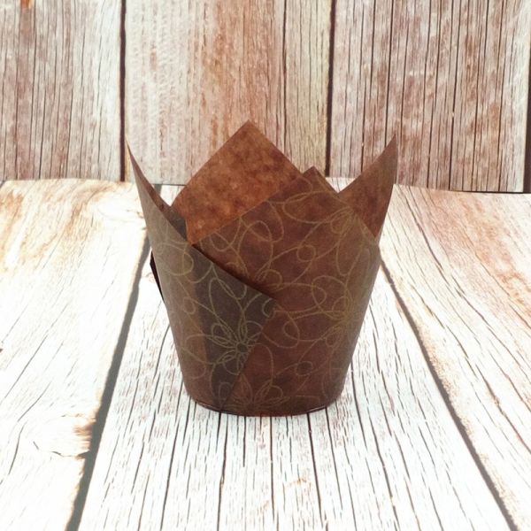 Tulip Shape Muffin Baking Paper Cups Disposable Decorative Cake Paper Holders for Birthday Wedding Bakery Supplies