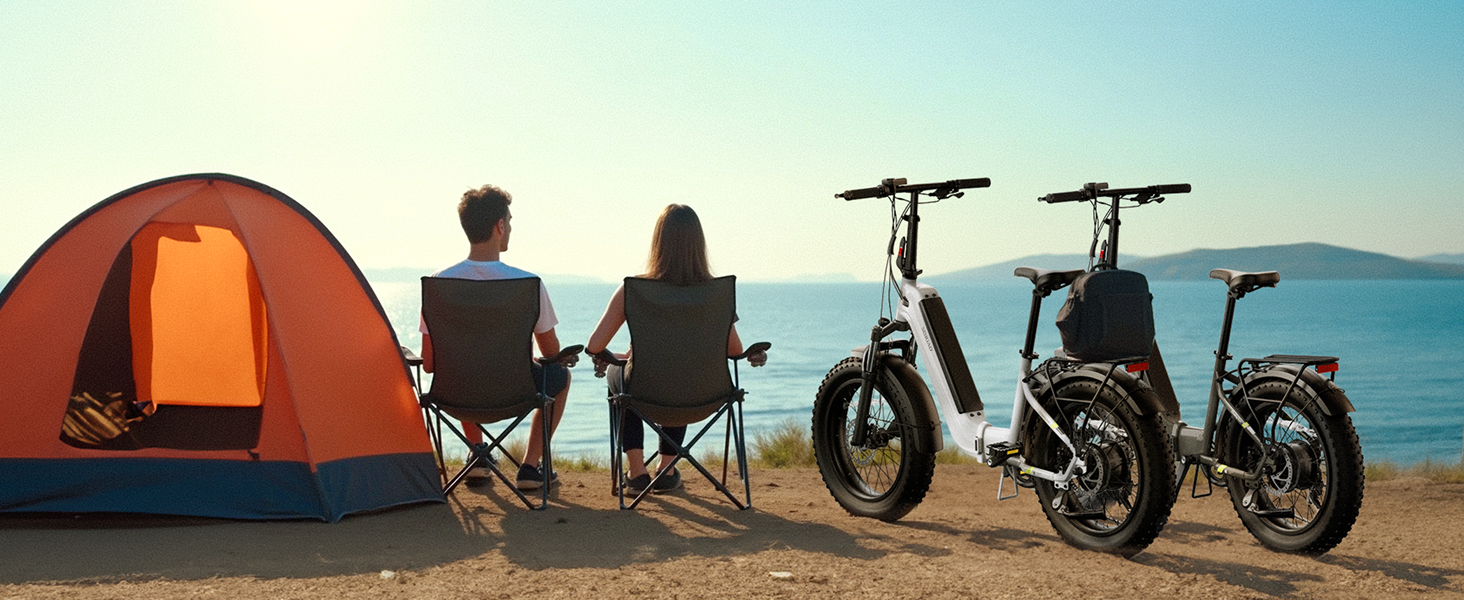 Yeestep 48V 25km/h Foldable Electric Bike Fatbike Electric Folding Bike with 15Ah Battery 250W Light Steel Frame Electric Cycle