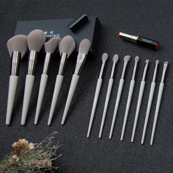 12 Piece Face Makeup Brush Set Cruelty Free Synthetic Cosmetic Tools