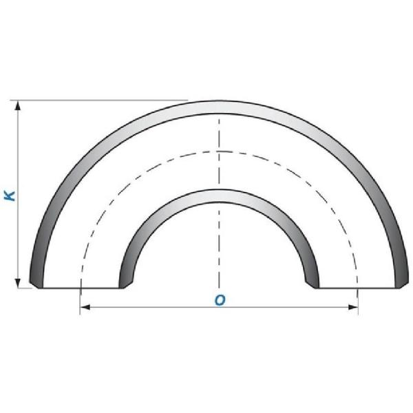 180° Stainless Steel Elbow For The Connection At The Bend Of The Pipeline