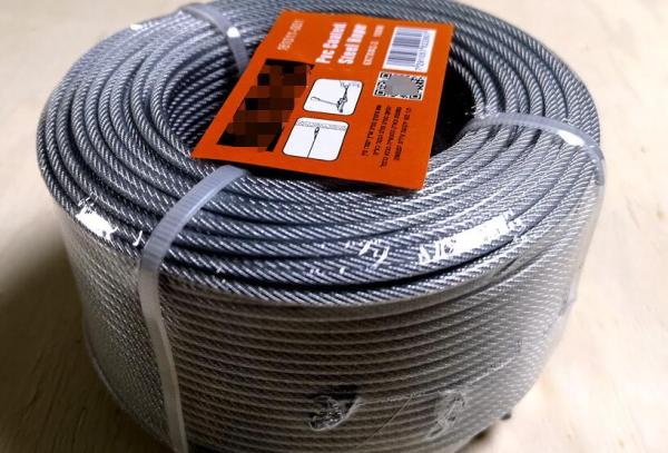 0.05mm Tolérance Galvanisée fil d'acier de corde Vinyle transparent enduit pour le colis Connecte joint