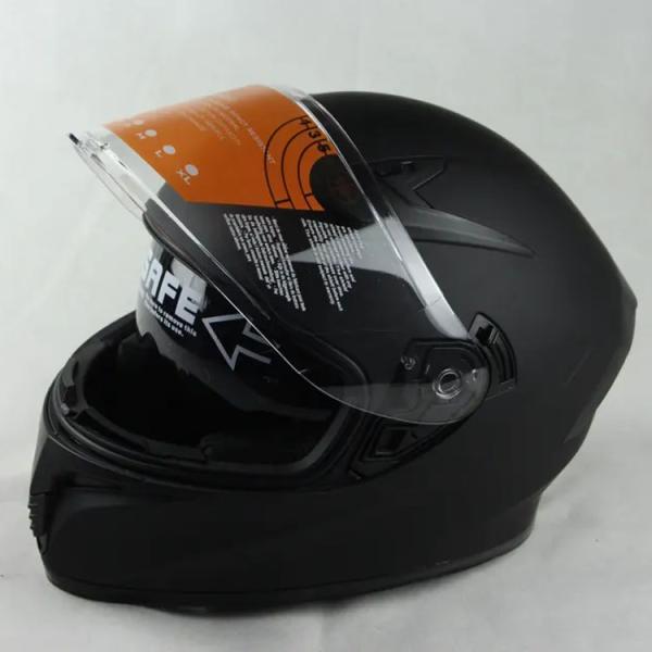 Custom DOT Double Lens Visor Full Face Helmet Casco Racing Black/White/Custom Color