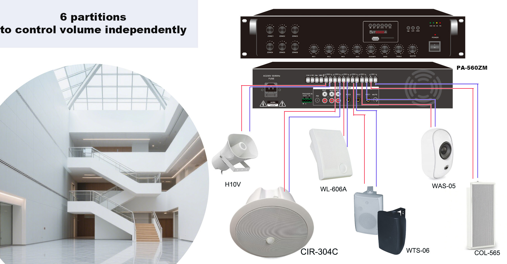 OEM ODM Coaxial Ceiling Speaker Active Speaker 20W With Infrared Sensor