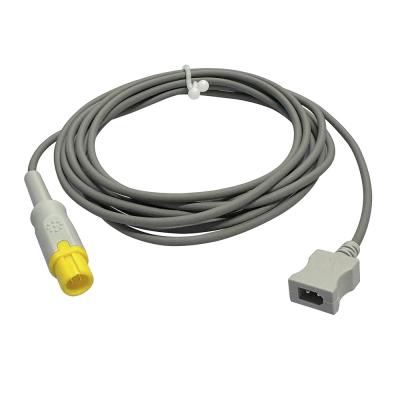 Medical Temperature Sensor Extension Cables For Comen Round 2pin Yellow