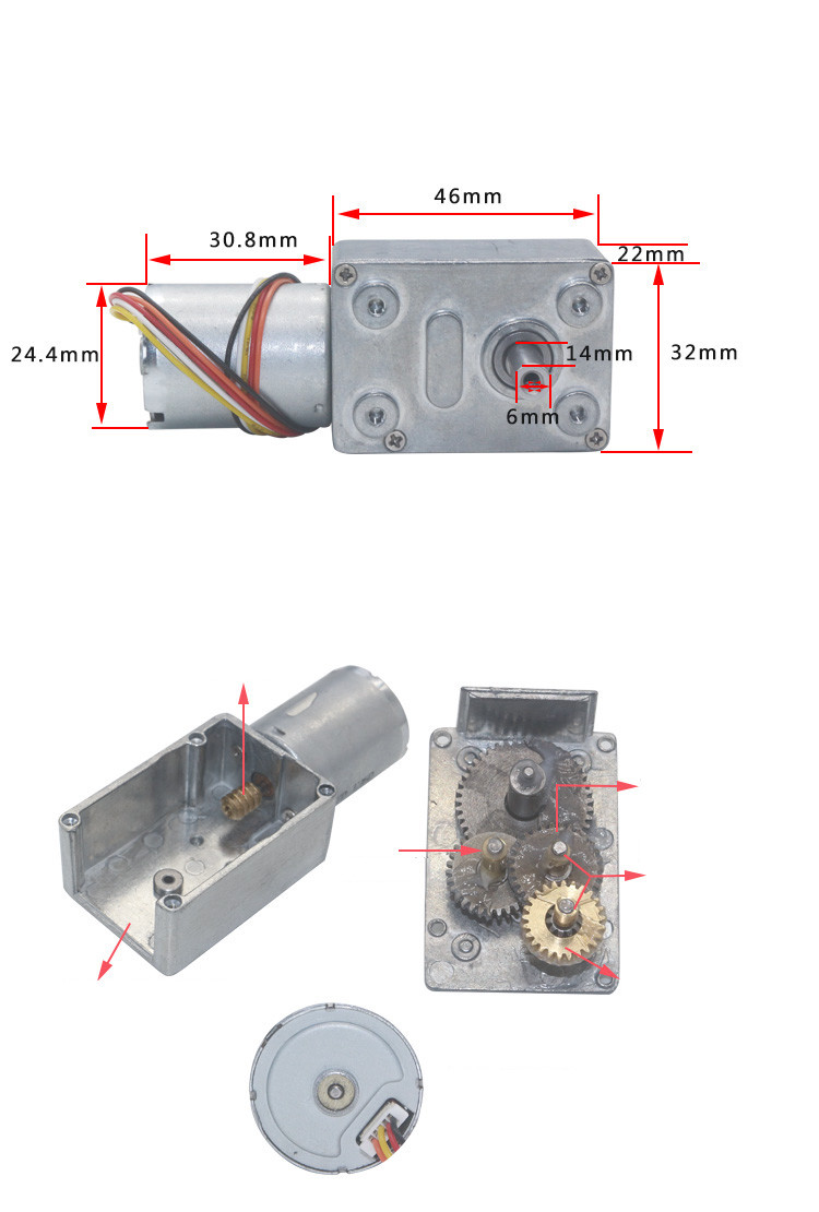 Gearmotor мотора регулируемый BLDC DC шестерни червя 12V 24V Brusheless с кодировщиком
