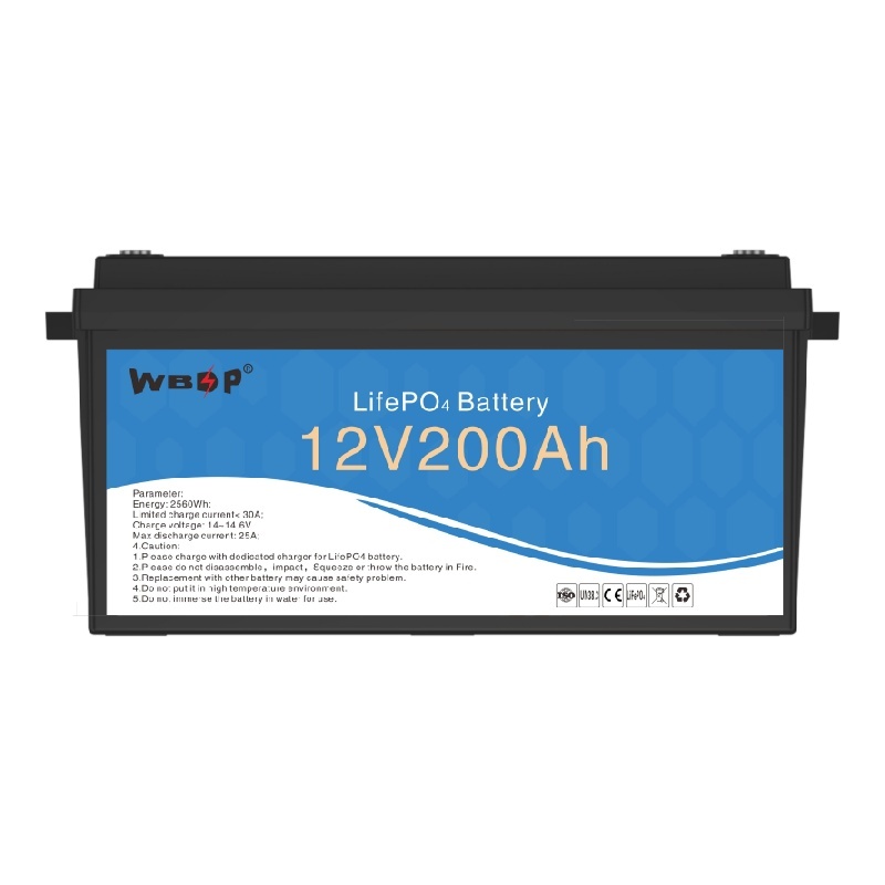 2560Wh 12.8V 200Ah LiFePO4 Battery Compact  Deep Cycle LiFePO4 Battery For Off Grid