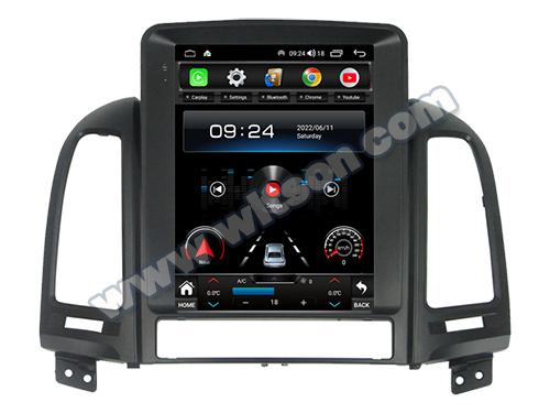 9.7'' Tesla Vertical Screen For Hyundai Santa Fe 2 2006-2012 Android Car Multimedia Player