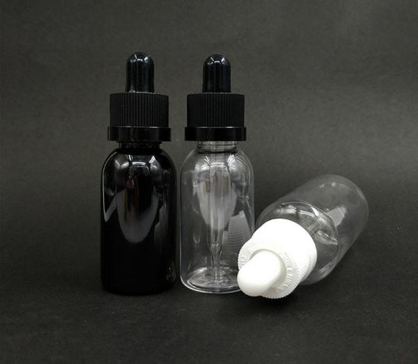 Bouteilles de gouttelette en verre en plastique à capuche à vis étanche à fuite pour une distribution précise de liquide