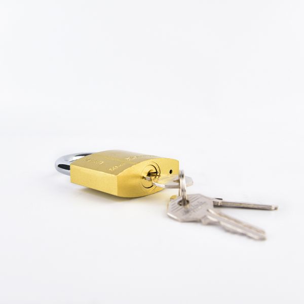 Rarlux Iron Padlock with Long Shackle and Brass Painted Cylinder 3 Iron Keys Anti-Rust Easy Installation