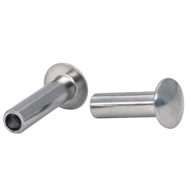 Revestimiento con cabeza redonda de remaches semitubulares para TM 8-32*6 tamaño de tornillo masculino