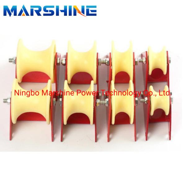 Double Wheel Fiber Optic Rollers Pulley For Cable Laying Anti Corrosion