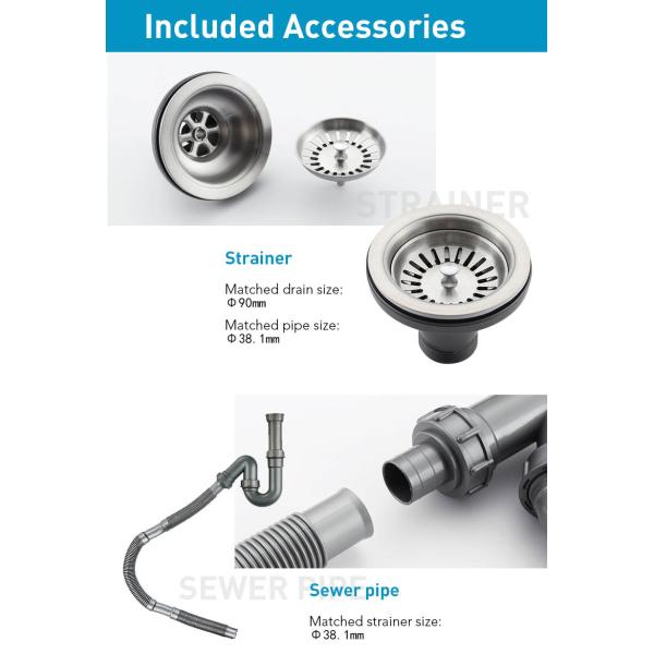 Top Mount SUS304 Single Bowl Drop In Kitchen Sink 20 Gauge With Satin Polished Finish