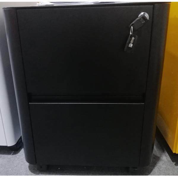 Big Round 3 Drawer Pedestal Mobile Cabinet Manufacturers 0.7mm Thickness