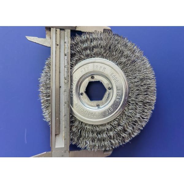 Narrow brushing face 3 Inch Diameter Crimped Stainless Steel Wire Wheel Brush
