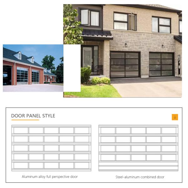 Звукоизоляция Алюминиевая секционная дверь Современная вилла Дом Стеклянный гараж