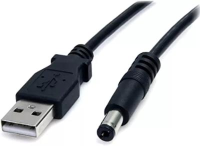 5v 12v C.C de câbles USB faits sur commande noirs chargeant 5.5×2.1mm 4.8×1.7mm