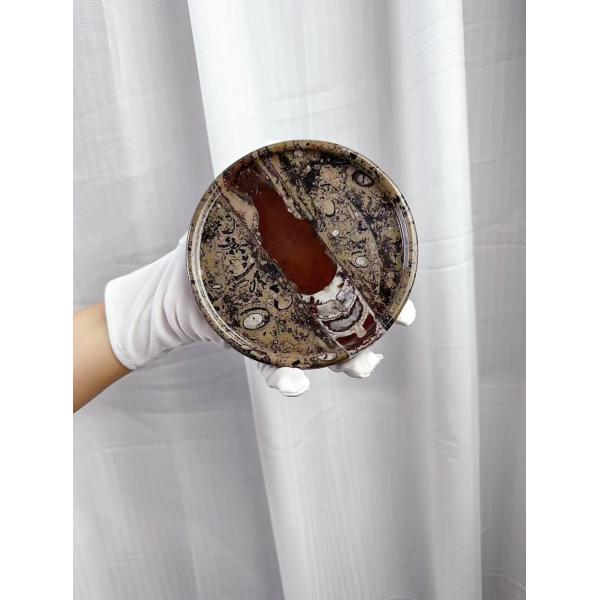 Italy Canghai Jurassic Marble Stone Plate Marble Dish Tray Scratch Resistant Aesthetic